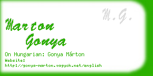 marton gonya business card